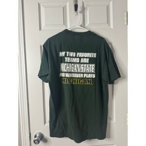 Tri-Lake Michigan State "favorite teams" Green Sparty T-Shirt Sz House Divided